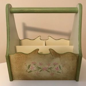 Decoline Handmade Botanical Wooden  Organizer/DormDecor/Rustic/Boho/Farmhouse